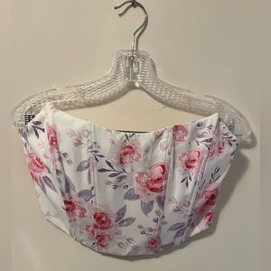 White Fox Boutique Corset Crop Top
